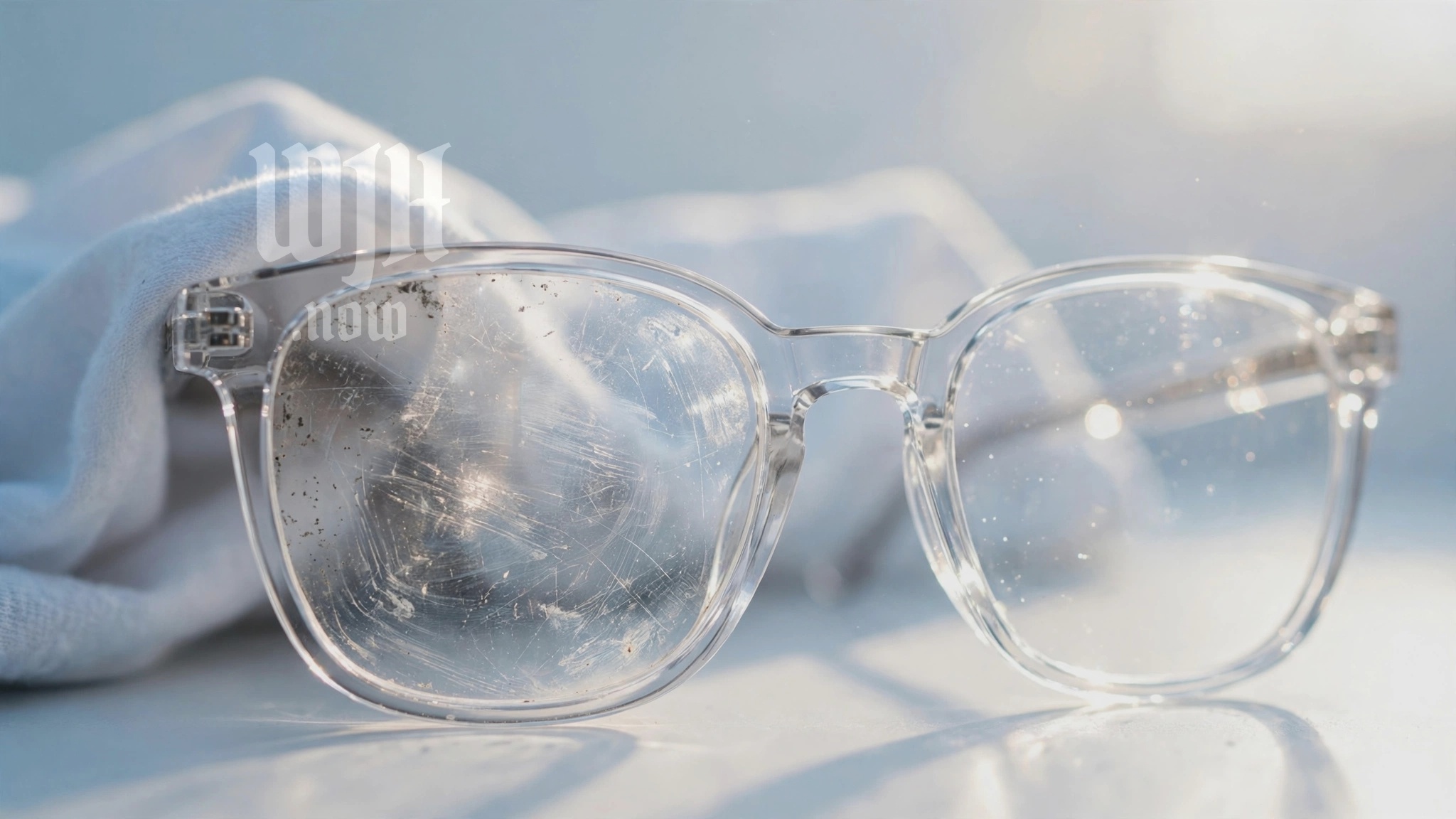 Glasses lens damage from t-shirt cleaning vs properly cleaned lenses